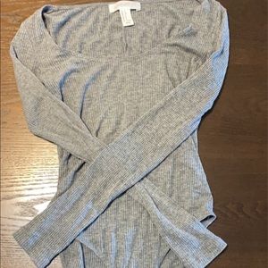forever 21 gray bodysuit